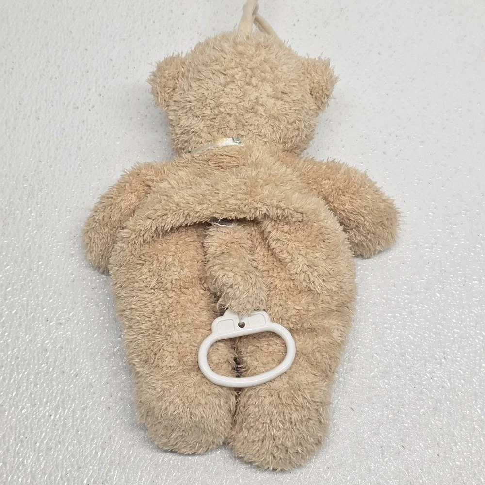 Child of Mine Carter's Teddy Bear Crib Pull Musical Plush Baby Hugs Bow